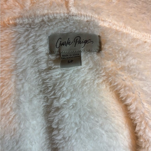 Charlie Paige Cream Teddy Jacket Oversized Fit - Picture 4 of 4